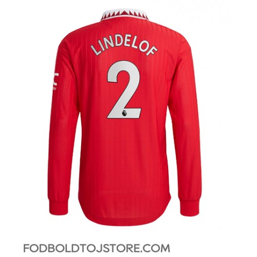 Manchester United Victor Lindelof #2 Hjemmebanetrøje 2022-23 Langærmet